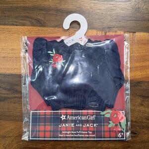 AMERICAN GIRL JANIE PUFF SLEEVE TOP 18" DOLL MIDNIGHT ROSE NEW NIP
